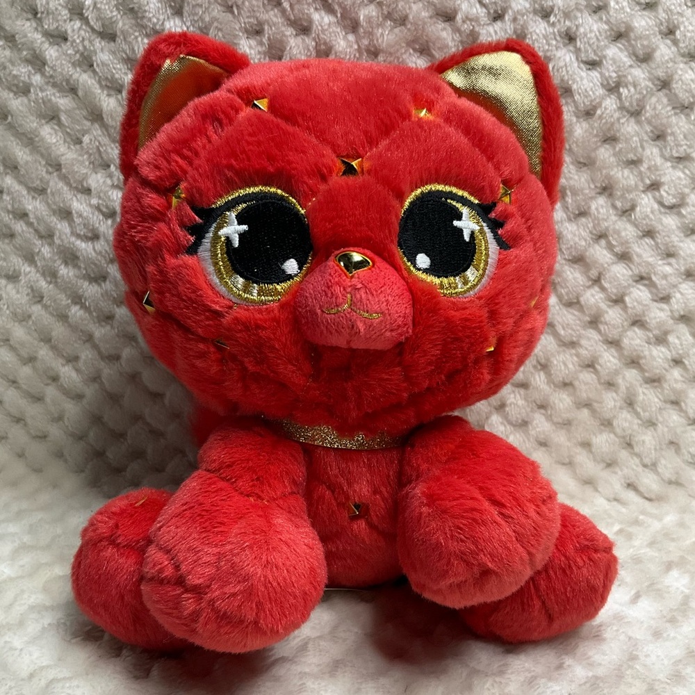 Gund P Lushes Pets Valentina La Ruby Loren Gray Plush Cat Stuffed Animal Toy